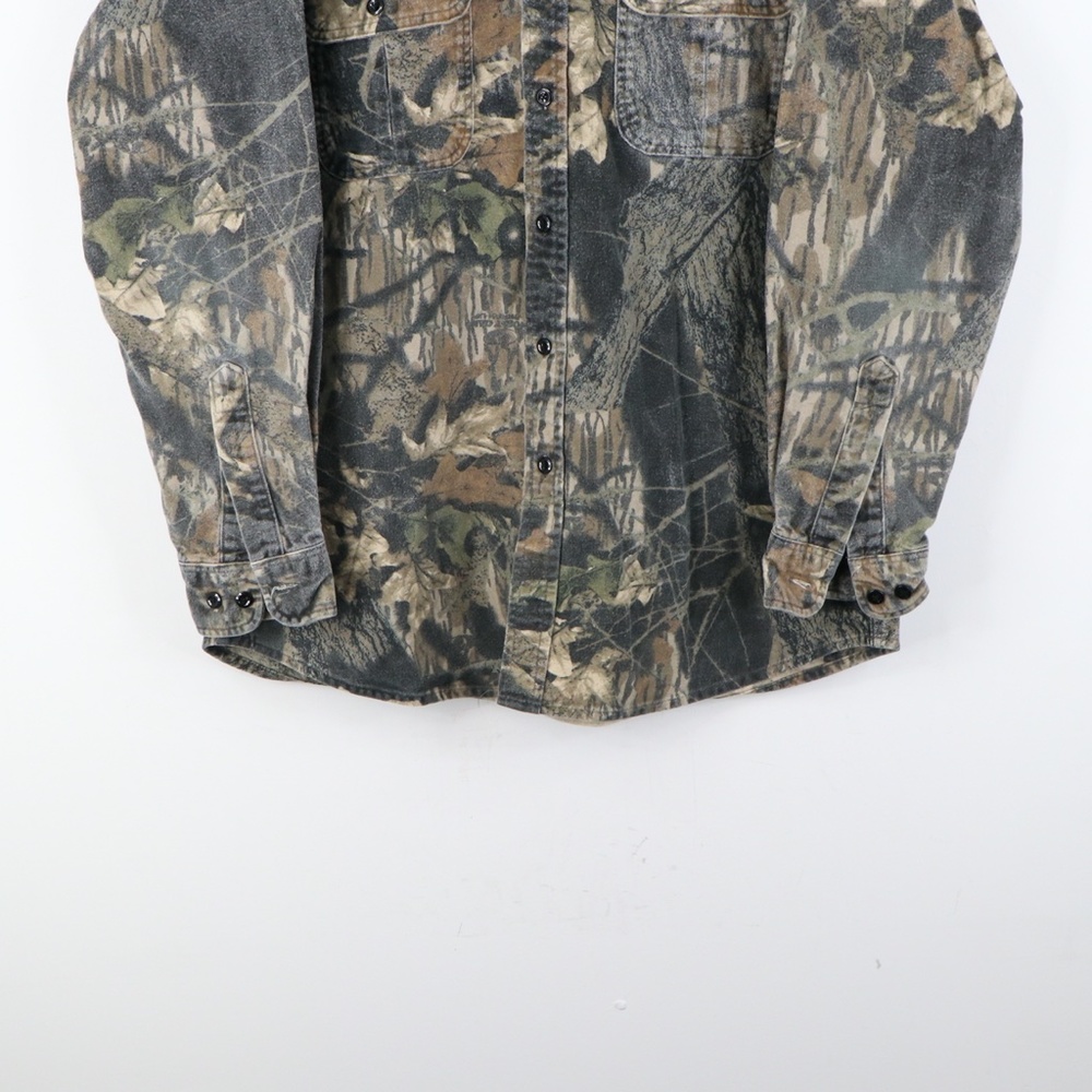 Vintage 90s Cabelas Chamois Cloth Camo Shirt - Picture 3 of 7